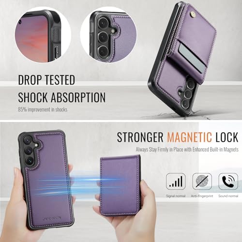 Coque Samsung S24 Ultra cuir noir portefeuille détachable idéal pour voyager léger au quotidien
