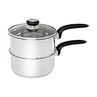 Wiltshire Classic Steamer Set Glass Lid, 18 cm Diameter, Stainless Steel (23-42300)