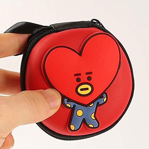 Image of BTS Headphones and Earphone Case Set, Kpop BTS Bangtan Boys Cute Cartoon Earphone Earbuds Music Headphones with Kawaii Durable Headset Case Best Gift for A.R.M.Y(Cooky)