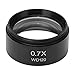 Microscope Auxiliary Objective Lens - WD120 Barlow Lens 0.7X for Stereo Microscope Accessories Imaging Parts