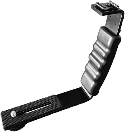 Beeiee Flash Hot Shoe Mount L-Bracket,Photography L Bracket,Handheld Stabilizer Bracket,Expansion Bracket Holder for Camera Video Lights, Monitors or Microphones (L Type, 1)