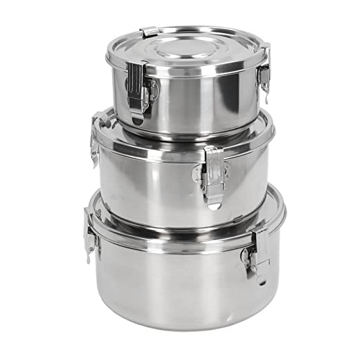 RASTKY de Metal, Contenedores Herméticos Reutilizables para Almacenamiento de Alimentos para Picnic, Oficina, Escuela, 3 Unidades