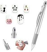 Nail Dotting Pen 5 in 1, Ballpoint Pen Design Nail Dotting Tool for Manicure Art Painting with 4 ...