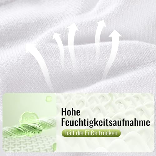 SukModen 12/24 Paar Sneaker Socken Herren Damen aus Bambus,Anti-Geruch Atmungsaktiv Weiche Halbsocken, Dünne Kurze Sneakersocken für Alltag, Freizeit, Shopping & Zuhause