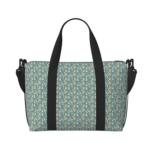 Sac de voyage pour week-end et sport au motif fleurs et oiseaux