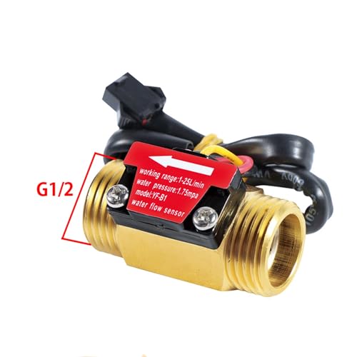Sensor de flujo de agua de latón de 1/2 pulgada con interruptor de control Hall 4