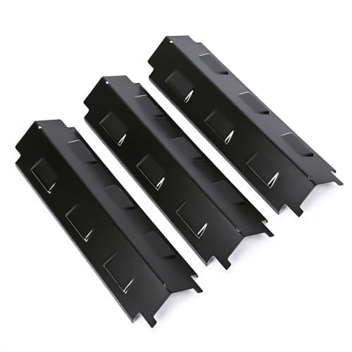 Universal Heizplatte Ersatzteile für Barbecook Siesta/Vanilla/Brahma Charbroil Proficook Tarrington House Porzellan Stahl gasgrill zubehör Brennerabdeckung Flammenblech Zubehör 3 Stück