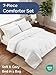 Queen Comforter Set - 7 Piece Bed in a Bag Queen Size Bed Set - Down Alternative Comforter, Flat Sheet, Fitted Sheet, Pillowcase & Shams for All Seasons - Ultra Soft, Cozy, Comfy & Breathable - White