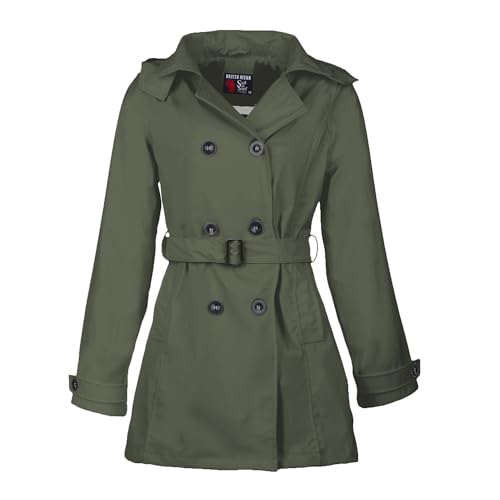 Breizh Ocean - Ciré Imperméable, du XS au 3XL, Création Française CARNAC, Trench Femme avec Capuche Amovible - Coupe vent, Impermeable et Manteau Femme