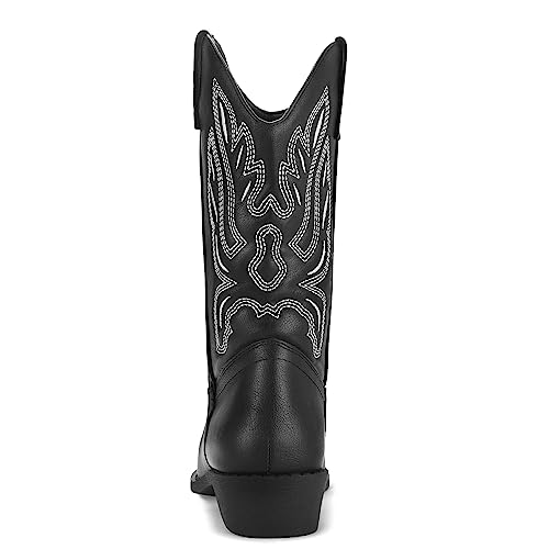 Image of mysoft Cowboy Boots For Women - Western Cowgirl Boots Mid Calf Chunky Heel Booties Pointed Toe Country Shoes