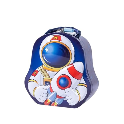Image of Money Saving Bank with Coin Slot / /Creative Cartoon Design Money Bank / /Plastic Piggy Bank for Boys & Girls (Pack of 1) (Space - Blue)