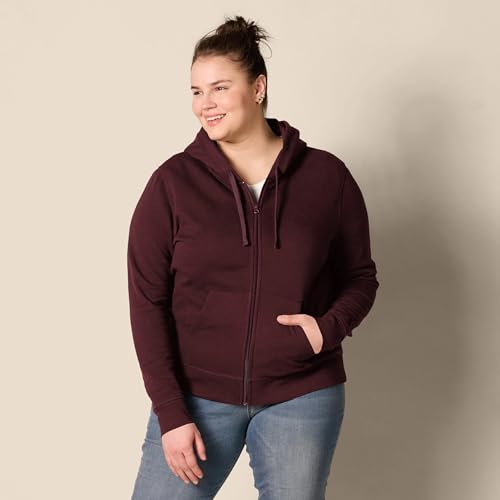 Image of Amazon Essentials Women's Midweight Fleece Full-Zip Hoodie with Drawstring (Available in Plus Size)