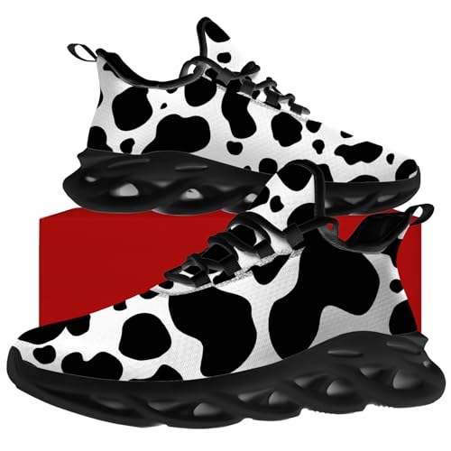 Men's Women's Cow Print Shoes Fashion Sneakers Running Walking Tennis Shoes Gifts for Men Women4
