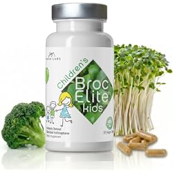 BrocElite Mara Labs Kids | Broccoli Supplement for Children | 30 Capsules | Broccoli Supplement w/Naturally Stabilized Sulforaphane Extract for Children | No Glyphosate Residue | Vegan