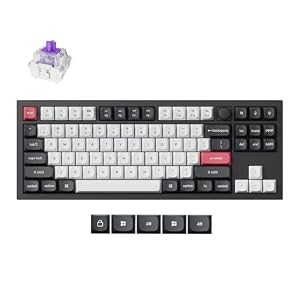 Keychron Q3 HE 2,4 GHz Hot-Swap-fähige mechanische RGB-Tastatur und Bluetooth-Rahmen aus Aluminium mit TKL Knopf (87 Tasten) für Windows und Mac OS, Schwarz
