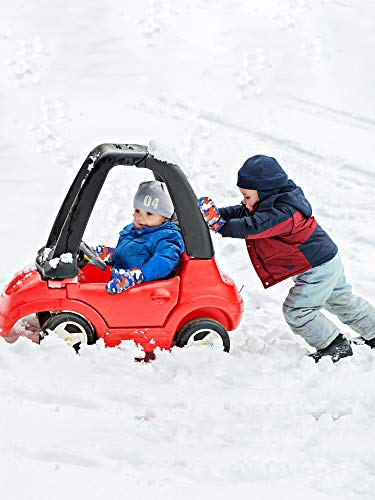 image for SATINIOR 2 Pairs Winter Kids Snow Mittens Unisex Waterproof Ski Mitten