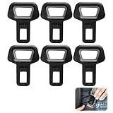 6 Stück Anschnaller Adapter Sicherheitsgurt, 5×6.4cm Ersatzteil für Sicherheitsgurtschloss, Universal-sicherheitsgurtadapter für Autos, Flaschenöffner mit Auto-clip, für Lkw und Transporter, Schwarz