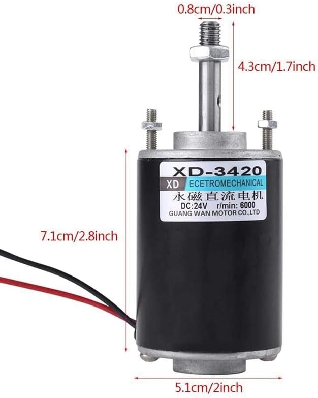 2Pcs Xd 3420 30W High Speed Cw/Ccw Permanent Magnet Dc Motor For Diy Generator Dc 24V 6000Rpm & Dc 12V 3000Rpm| | -