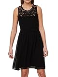 Kleid von Vero Moda ohne Ärmel mit Rundhals-Ausschnitt und Spitzenbesatz
