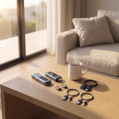 Image of Wireless HDMI Transmitter and Receiver, 4K Input & Output | 328FT /100M, LED Display, 5.8G+2.4G Dual Band, Wireless HDMI Extender Auto Pairing for TV /Laptop / /Monitor /Projector