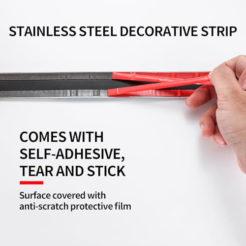 Zierleisten Selbstklebend Wand, 30mm x 5M Chromleiste Selbstklebend, Silber Chrom Zierleiste Auto Chromleiste, Wandleisten Zierleiste Selbstklebend für Auto Karosserie Wand Möbel Dekoration