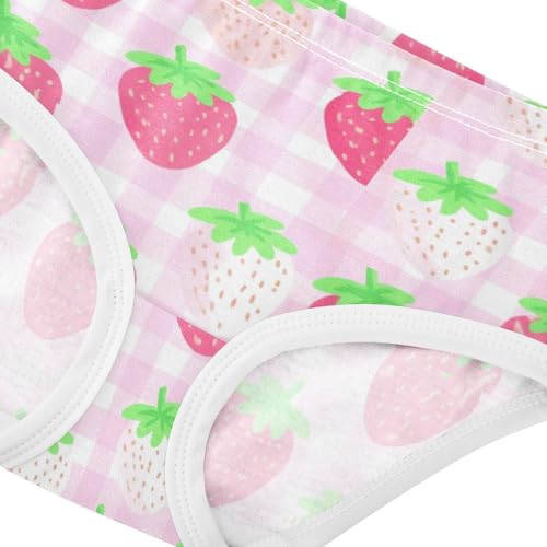 Joisal Personalized Toddlers Underwear Floral 2t Cotton Little Girl Panties Cute Strawberries Pink Briefs Kids Undies4
