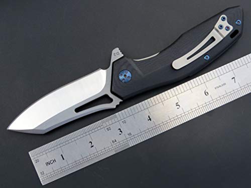 Eafengrow Ef911 Folding Knife,D2 Steel Blade G10 Handle With Pocket Clip, Edc Pocket Knife Ball Bearing Flipper Hunting Knife Tactical Tool Knives For Camping Outdoor Hiking Knife(Black) #TOP1