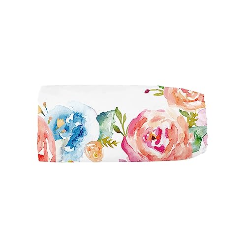 Image of Crib Bedding Set, 3-Piece Nursery Bedding with Comforter, Crib Sheet & Crib Skirt, Watercolor Unicorn Flowers Printed
