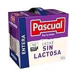 Pascual Leche Entera Sin Lactosa 6 x 1 L – Todo el Sabor de la Leche Clásica – Fácil Digestión – Producto de Consumo Habitual