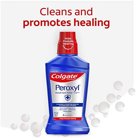 COLGATE PPAX1405305 Peroxyl Mouth Sore Rinse, Mild Mint, 500mL