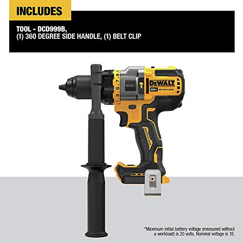 DEWALT FLEXVOLT ADVANTAGE 20V MAX* Hammer Drill, Cordless, 1/2-Inch, Tool Only (DCD999B) by DEWALT - Image 3