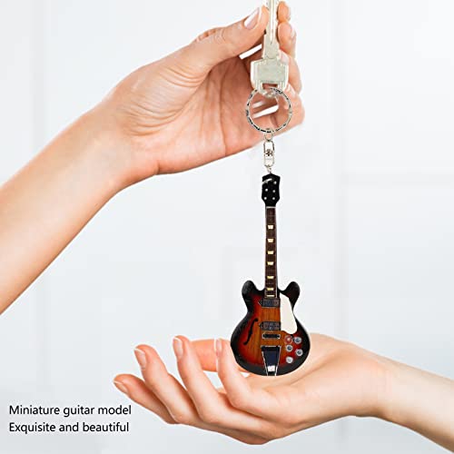 Agatige Chaveiro de guitarra, mini pingente de guitarra portátil para amantes da música presente de