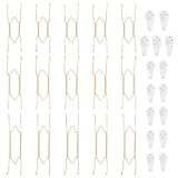 Picture of Bilillo 15-Piece Stainless Steel Wall Plate Hangers, 8/10/12 Inch Invisible Decorative Wire Plate Holders with 15 Pieces Wall Hooks for 6 to 14 Inch (Gold)
