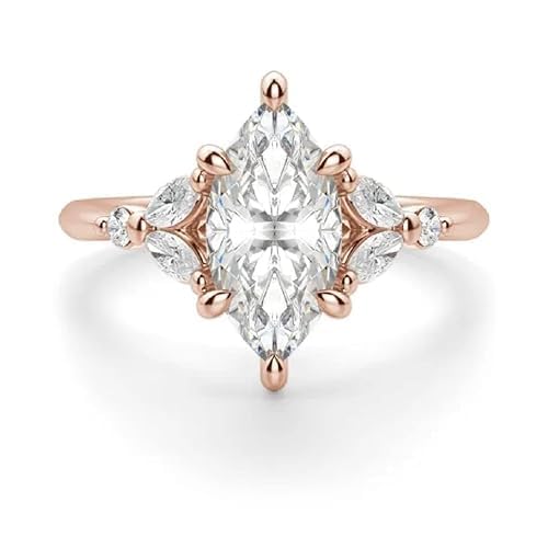 1CT-3CT Marquise Cut Bridal Ring Solitaire Moissanite Engagement Ring for Women Promise Gifts for Her 925 Silver/10K/14K/18K Gold2
