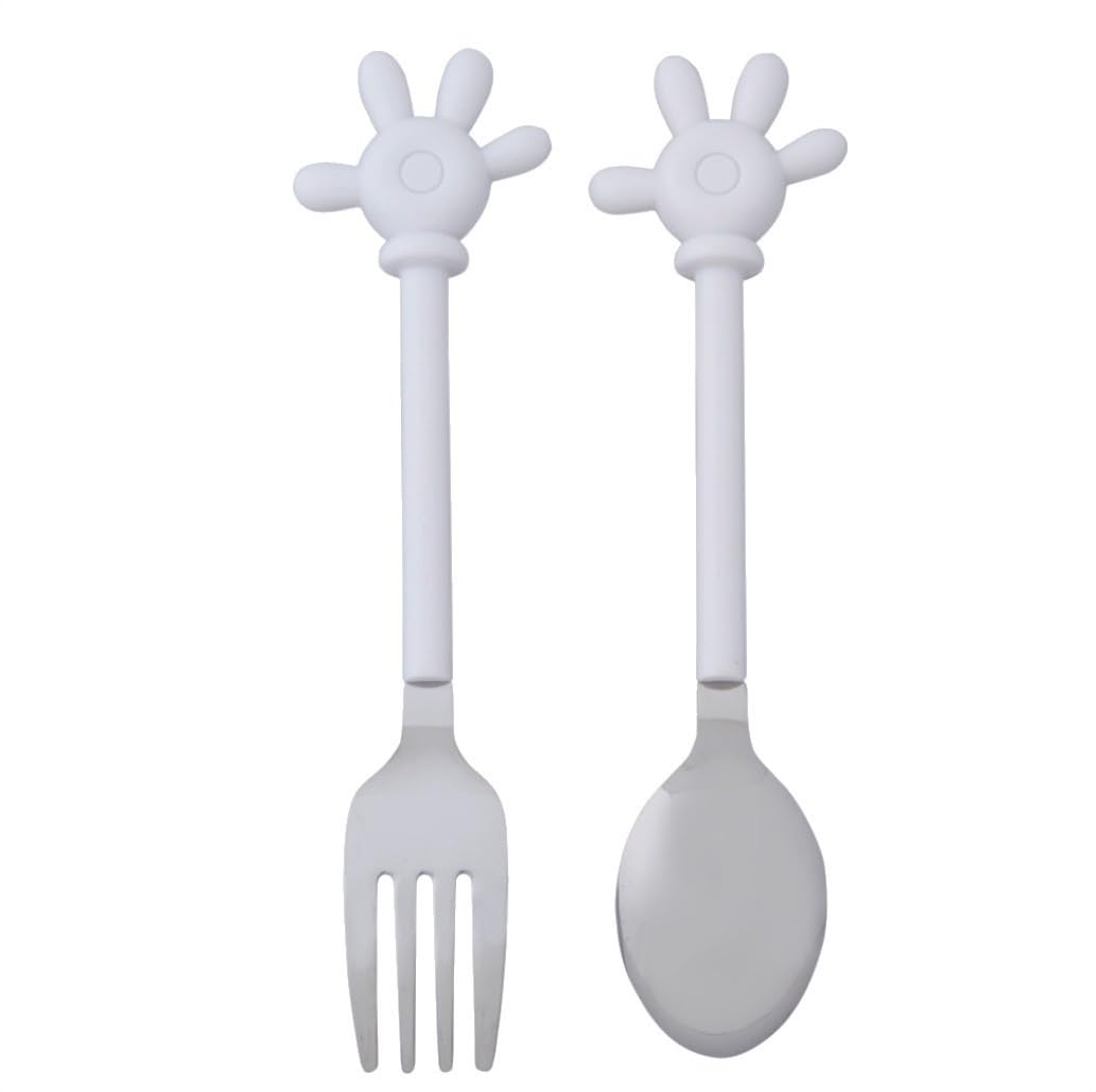 レア］ディズニーランド ミッキーフェイス型 スプーン・フォークセット