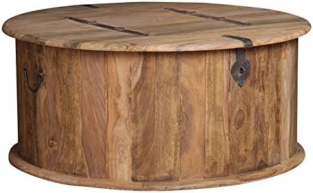 Jali Natural Round Trunk Coffee Table