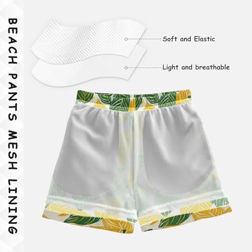 Yellow Leaf Boys Swim Trunks Toddler Shorts Swimwear Boardshorts4