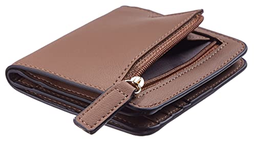 image for Toughergun Womens RFID Blocking Small Compact Bifold Luxury Genuine Le