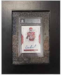 Sports Card Display Case Wall Mount – Black Trading Card Display Frame for PSA & BGS Graded Cards, Baseball & Collectible Sports Cards – Protective Wall Mounted Holder for Card Collection