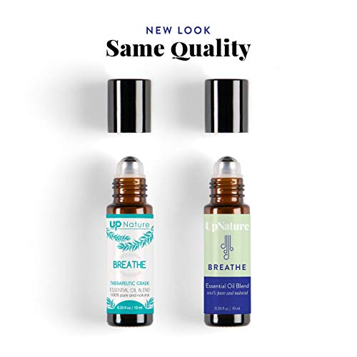 Rescue Essential Oil Roller Set - Muscle Relief, Peace, Calming and Breathe Essential Oils Blends - Easy Application, Pre-Diluted Roll-On with Leak-Proof Rollerball - Perfect Stocking Stuffers!