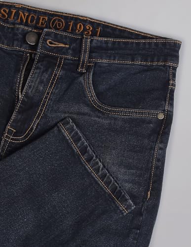 Image of Arvind Mid Rise Blue Skinny Fit Jeans