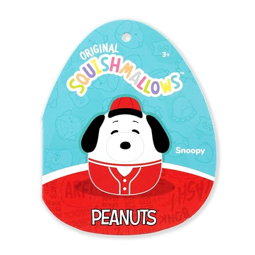 Squishmallows Original Peanuts 8in Baseball Snoopy – Official Jazwares Plush (Little) - image 2