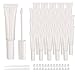 COSIDEA 50 pack Empty White 15ml Squeeze lip gloss tubes with wand 0.5oz soft lipgloss container chapstick containers empty tube