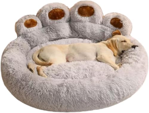 【Zixui】ペットベッド 犬猫用 通年 冬用 中綿増量 丸型 ドーナツ型 ペットクッション ふわふわ もこもこ もふもふ 保温防寒 洗える 耐噛み 滑り止め 柔らかい おしゃれな犬猫グッズH21