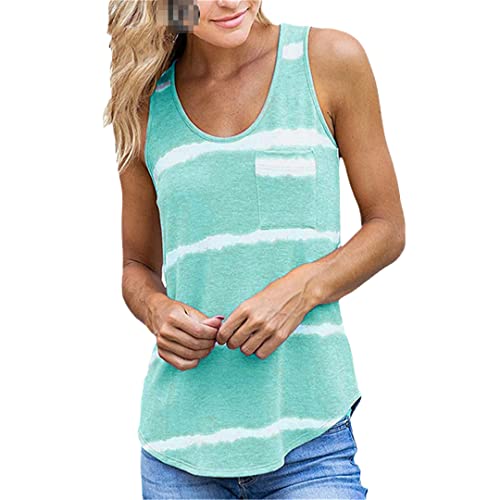 Débardeur rayé avec poche au design marin doux couleur bleu ciel en taille L