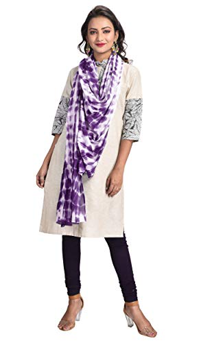 Image of Women's Pure Cotton Traditional Authentic Shibori Tie Dye Dupatta Chunni