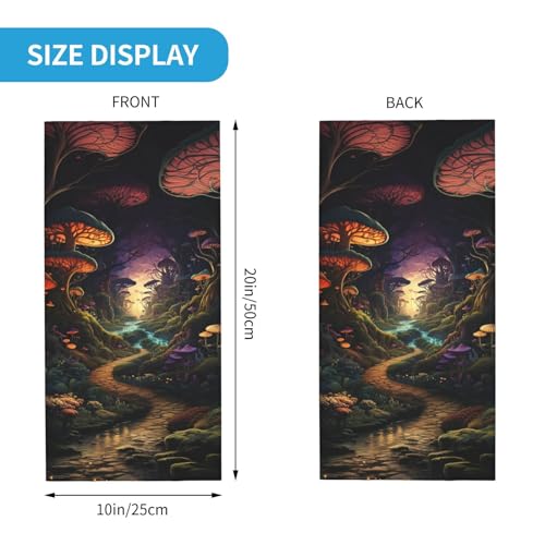 Forest Tree of Life Fantasy Mushrooms Colorful Neck Gaiter Face Cover Scarf Balaclava Bandana para Mujeres y Hombres para Motociclismo Ciclismo Esquí Fiesta miniatura 3