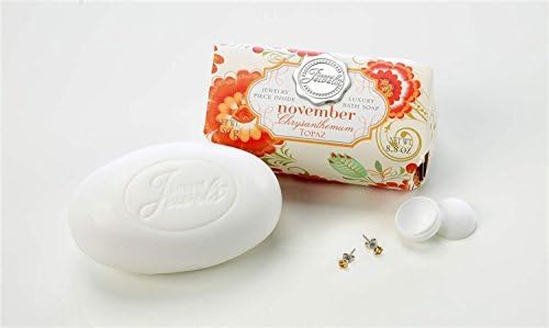 Secret Jewels Birthday Birth Month Luxury Bath Soap Jewelry Hidden Inside 250 G (November)
