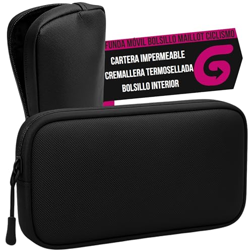 Funda Móvil Bici Impermeable Ciclismo Cremallera Sellada Cartera Accesorios Smartphone Maillot Bicicleta Mtb Carretera 19x10x2cm Ligera 40g Estuche Acolchado Bolsillo Interior Teléfono Monedero