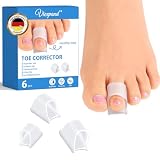 Viexpand 6 piezas Espaciador de Dedoss, Corrector de Dedos en Martillo, Separador de Dedos Meñique, Almohadillas para Evitar el Frotamiento y Aliviar la Presión, para Mujeres y Hombres, Transparente